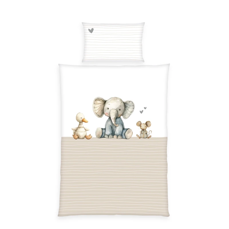 Herding Bedding Sets, Cotton, White, Beige, 40x60 cm, 100x135 cm