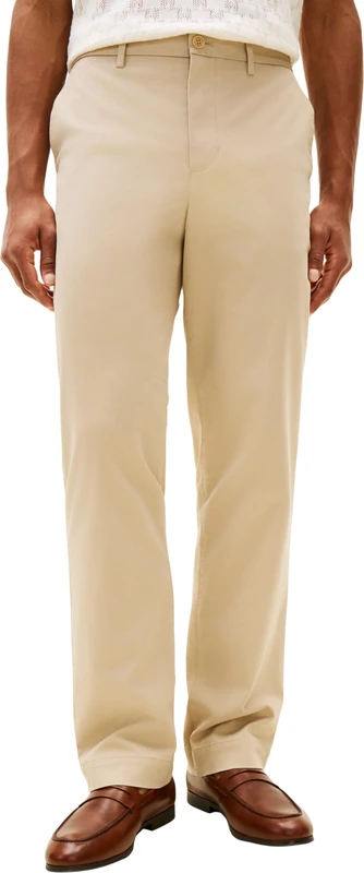 Tommy Hilfiger Men’s Chinos Dover Essential Twill Relaxed Fit, Beige (Sandalwood), 28W/34L
