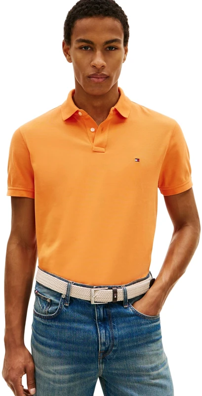 Tommy Hilfiger Men's 1985 Regular Polo Mw0Mw17770, Orange, M