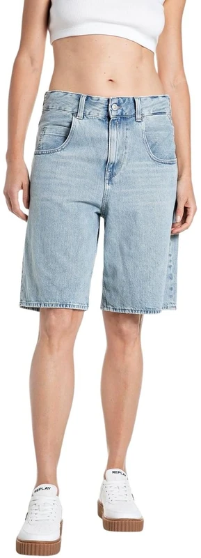 Replay Women's Wa549 Shorts, 010 Light Blue, 31W