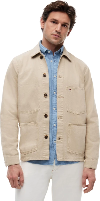 Tommy Hilfiger Men's Chore Jacket Gmd MW0MW42333, KHAKI, XL