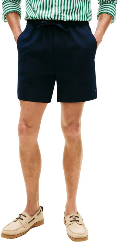 Tommy Hilfiger Men's Dover 6" Po Poplin MW0MW42356, Blue, 30W / Nil
