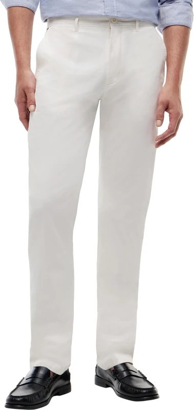Tommy Hilfiger Men's Chinos Core Denton Essential Twill Straight Fit, Off-White (Ivory Petal), 35W/30L