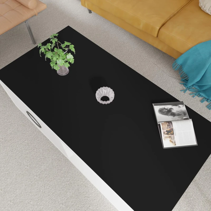 Zinkooat Table Protector - 24x72 Inch Waterproof Easy to Clean Can Conceal Flaws Protector The Table Top from Scratches Used for Coffee Table (Black+Black 24x72)