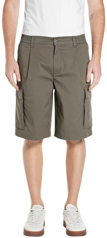 Replay Men's M9026a Cargo Shorts, 851 Tundra Green, 30W - Image 1