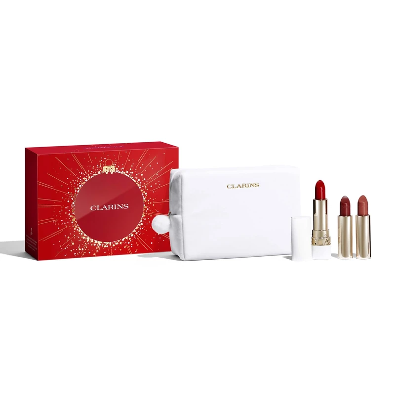Clarins Gift Set | Joli Rouge Collection | Worth £76 | Includs 3 x Full Size Joli Rouge Lipstick Refills