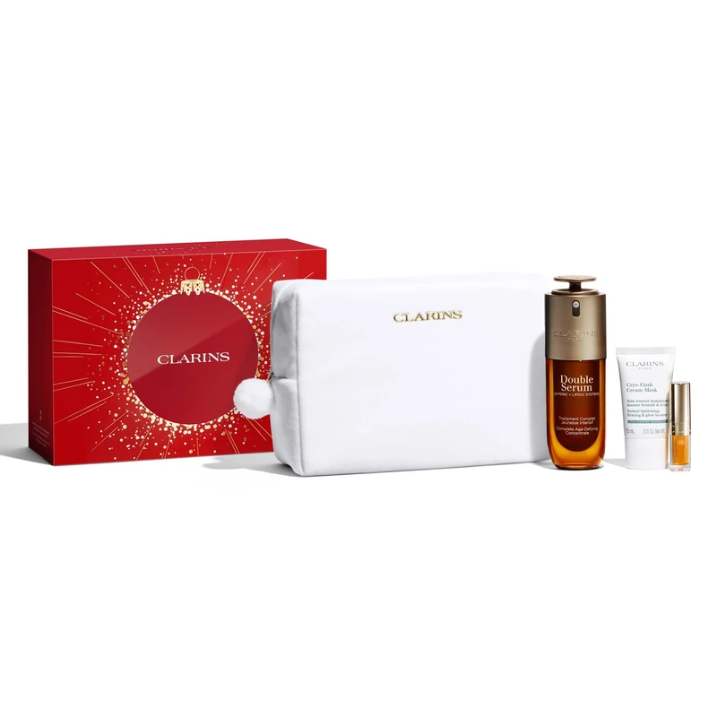 Clarins Christmas Gift Set | Double Serum Collection | Worth £108 | Includes Full Size Double Serum 50ml