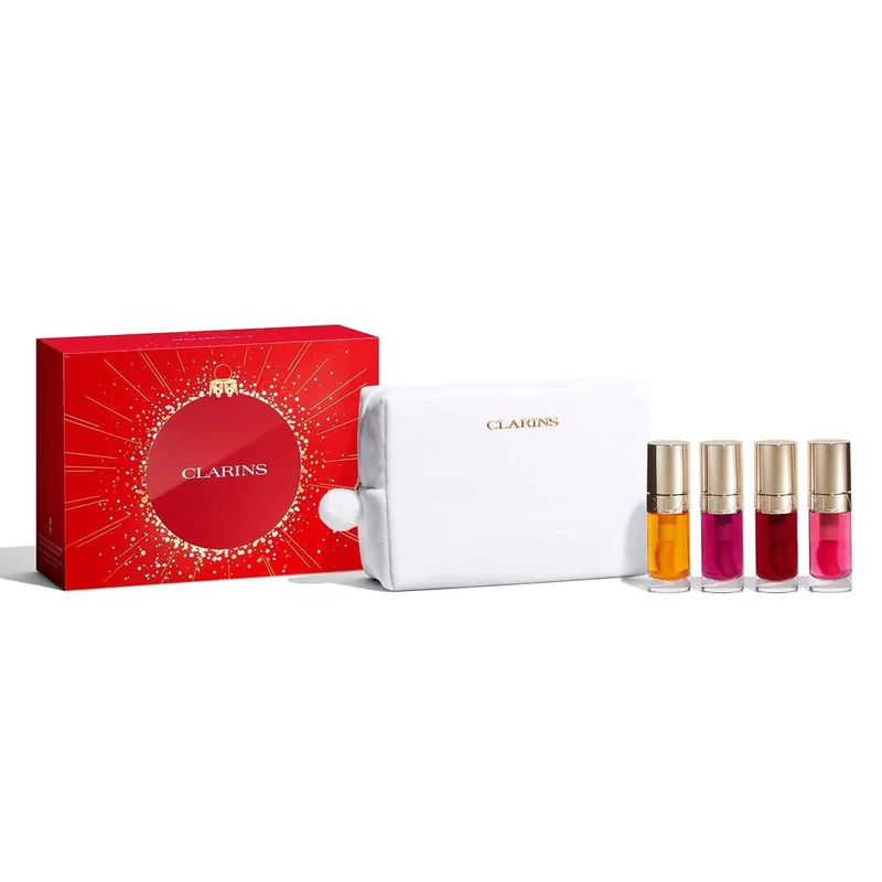 Clarins Gift Set | Radiant Lips Collection | Worth £108 | Includes 4 x Full Size Lip Comfort Oils