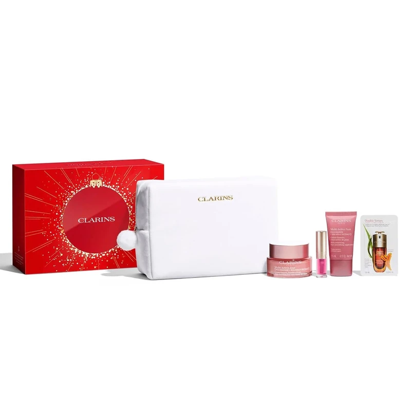 Clarins Christmas Gift Set | Multi-Active Collection | Worth £76 | Includes Full Size Multi-Active Day Cream