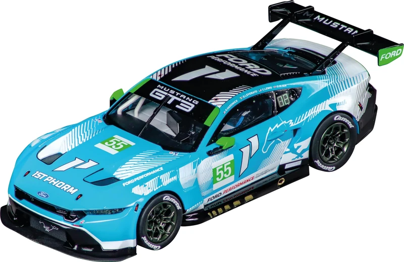 Carrera Evolution 20027809 Ford Mustang GT3 Champion Spirit, No.55 I 1:32 Scale Slot Car I With Working Front & Rear Lights I Suitable For Ages 8 Years+