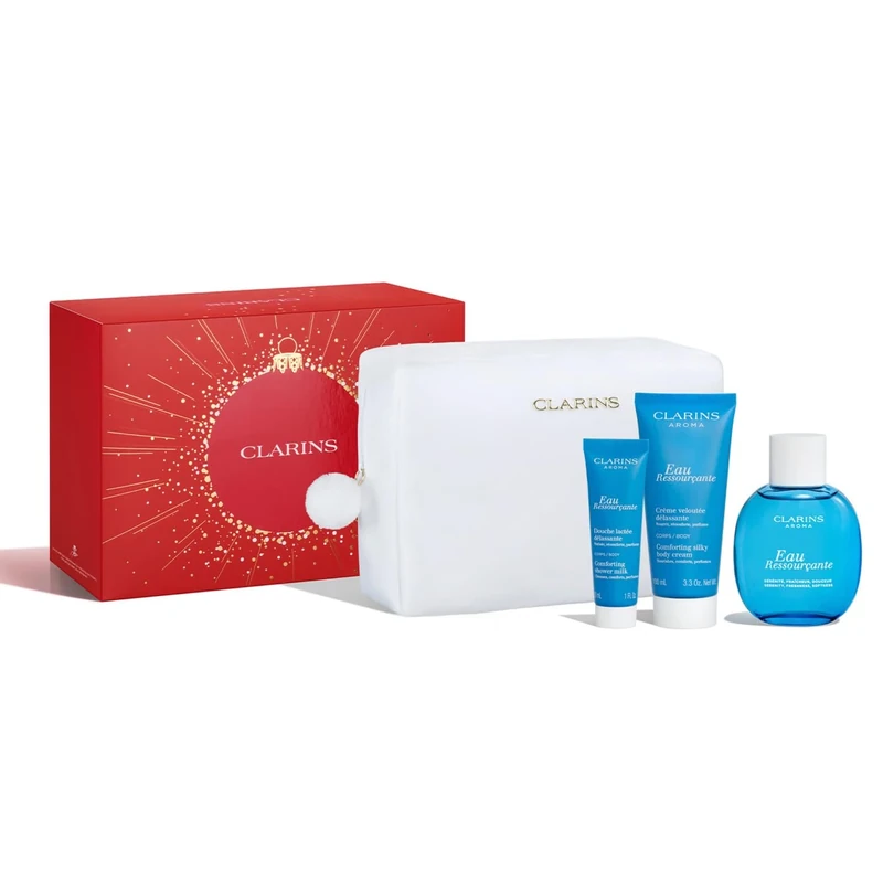 Clarins Gift Set | Eau Ressourçante Essentials | Worth £66 | Includes Full Size Eau Ressourçante Treatment Fragrance