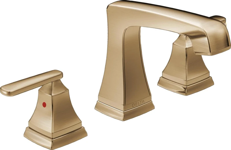 Delta Ashlyn 3564-CZMPU-DST Widespread 3-Hole Metal Bathroom Faucet, Champagne Bronze