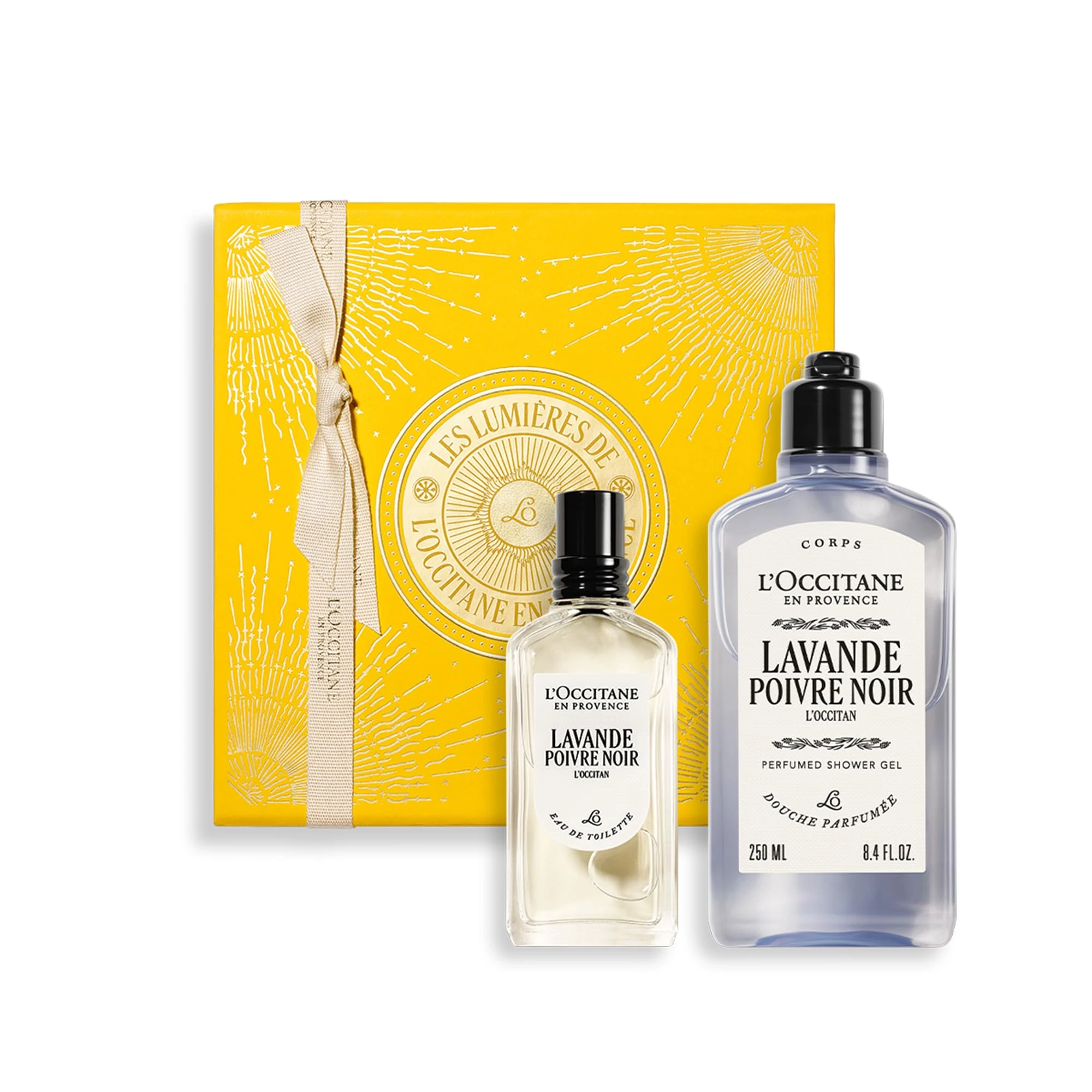 L'OCCITANE Lavande Poivre Noir (Formerly L’Occitan) Fragrance Collection, Aromatic & Spicy Scented, Premium & Clean Beauty Bath & Body Gift Set for All