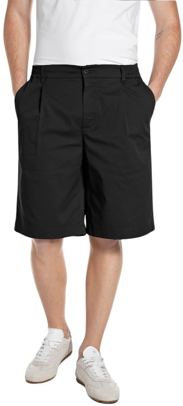 Replay Men's Shorts, Black 098 (Black), 32W