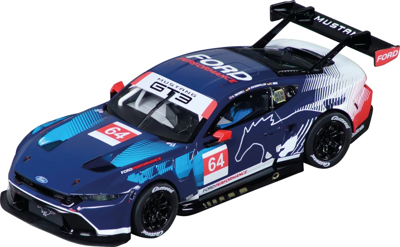 Carrera Evolution 20027808 Ford Mustang GT3 Ford Performance, No.64 I 1:32 Scale Slot Car I With Working Front & Rear Lights I Suitable For Ages 8 Years+