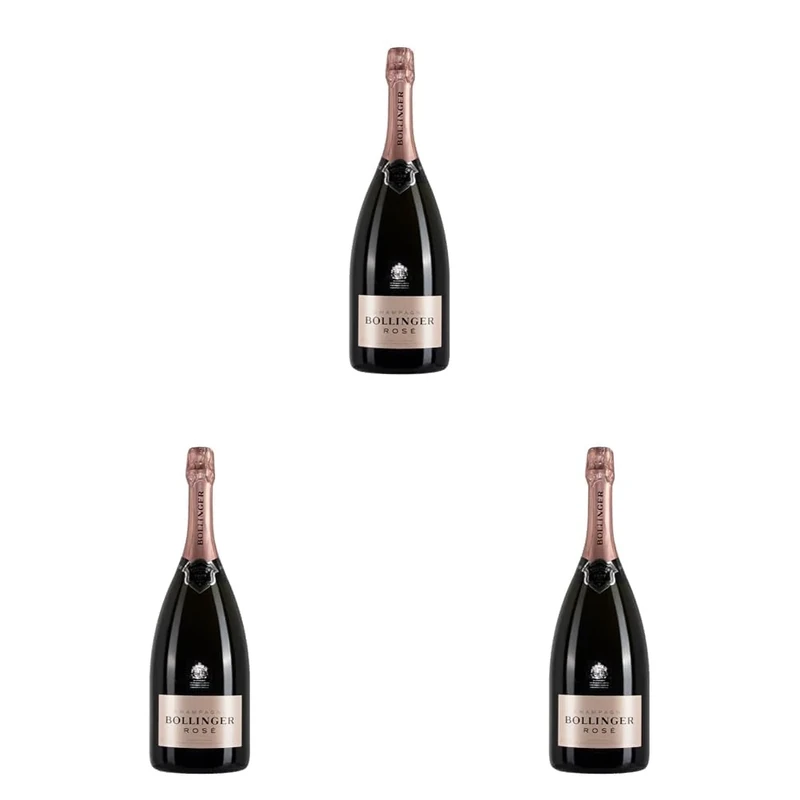 Bollinger Rose Non Vintage Magnum Champagne in Gift Box | 150 cl (Pack of 3)
