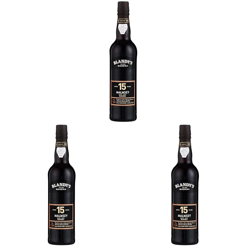 Blandys 15 Year Old Malmsey Rich Madeira Wine, 50 cl (Pack of 3)