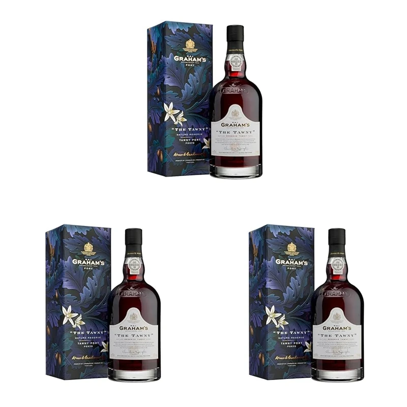Graham's The Tawny Mature Reserve Tawny Port with Gift Tube, 75 cl (Pack of 3)