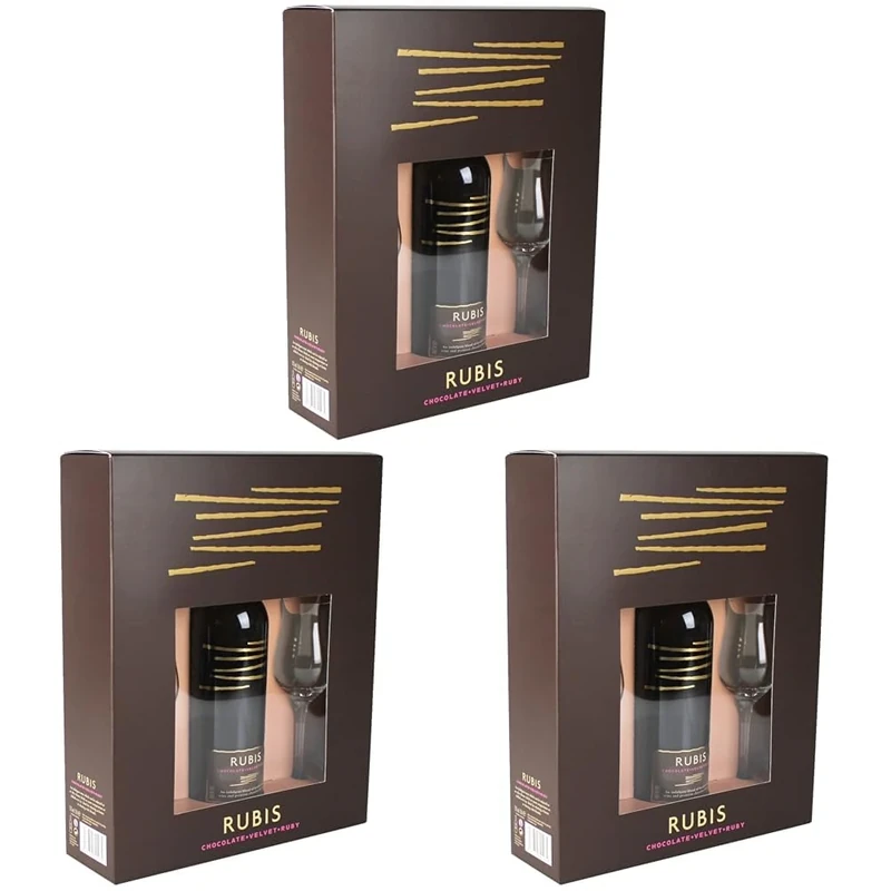 Rubis Chocolate Wine Gift Set 50 cl Non Vintage, 15% ABV (Pack of 3)