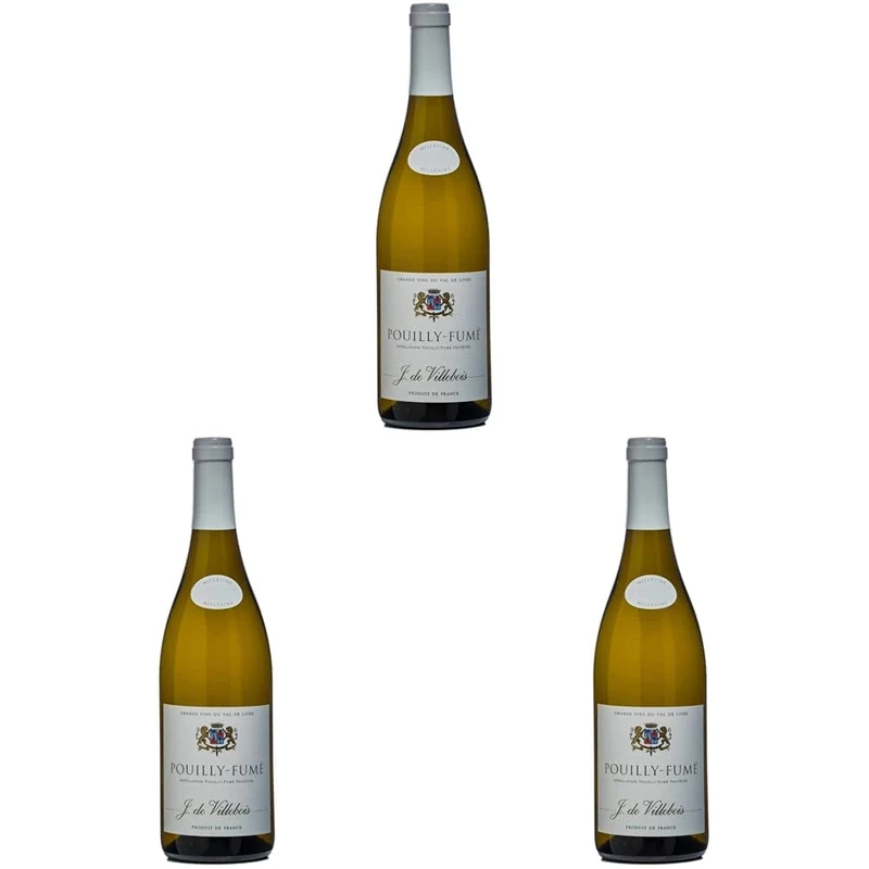 Domaine Joost De Villebois Pouilly Fumé - Sauvignon Blanc -French Kosher wine - 750 ml (Pack of 3)