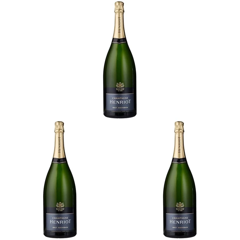Henriot Brut Souverain Champagne Magnum NV, 150 cl (Pack of 3)