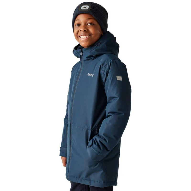 Regatta Kids Farbank II Waterproof Jacket Reflective Trims Breathable Winter Coat