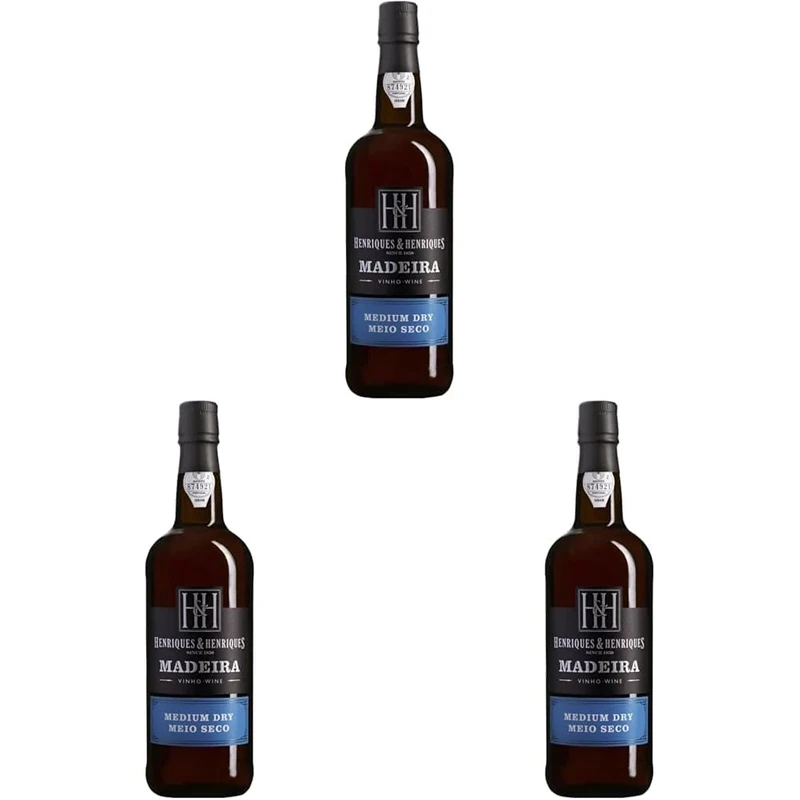 Henriques and Henriques 3 Year Old Medium Dry Madeira | 75 cl (Pack of 3)