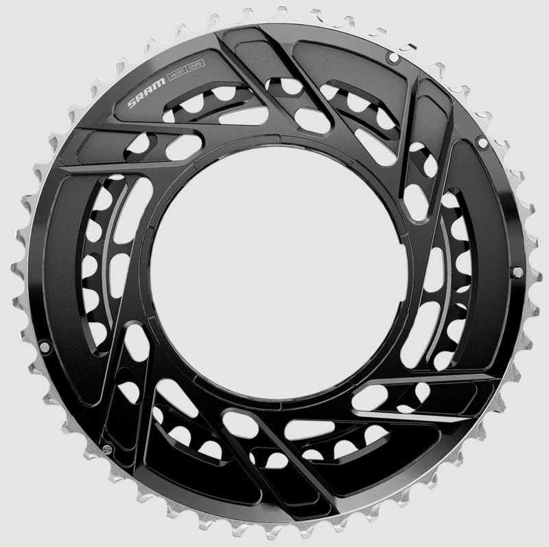 SRAM Force 2X Threaded Plate 46/33t, 12 Speed, Thread (for Force E1 AXS PM Spider), Black, E1