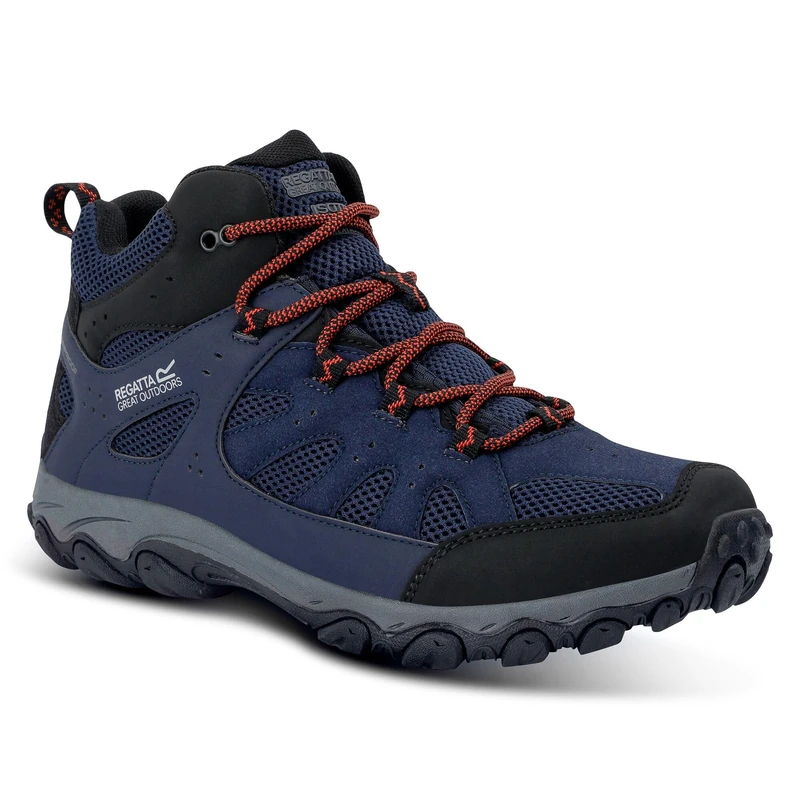 Regatta Mens Edgepoint IV Mid Walking Ankle Boots Water Resistant Cushioned Hiking Footwear