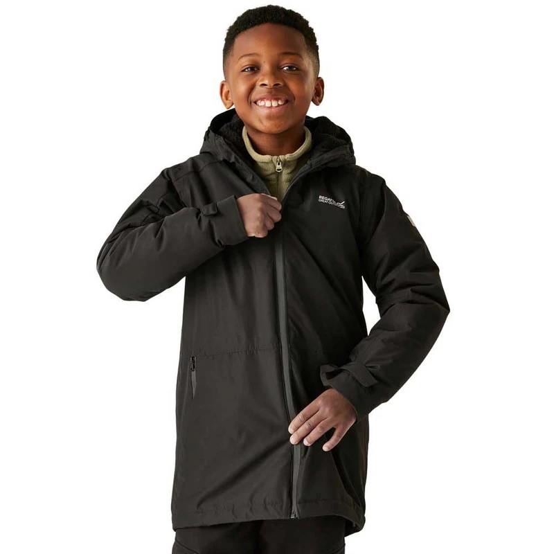 Regatta Kids Farbank II Waterproof Jacket Reflective Trims Breathable Winter Coat