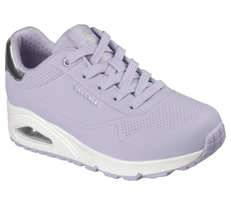 Skechers Women's Uno Golden Air Sneaker, Lilac Durabuck/Mesh Trim, 5.5 UK
