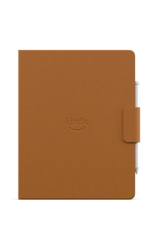 Introducing All-New Amazon Kindle Scribe Executive Folio Cover with Magnetic Attachment, Sleek Protective Case - Premium Leather