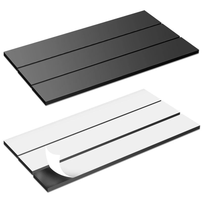 OUZRETUCU Magnetic Strips, Self-Adhesive, Strong, Pack of 6, 15 cm x 25 mm x 2 mm, Magnetic Tape for Gluing, Magnetic Adhesive Strips for Fridge, Cabinet, Kitchen