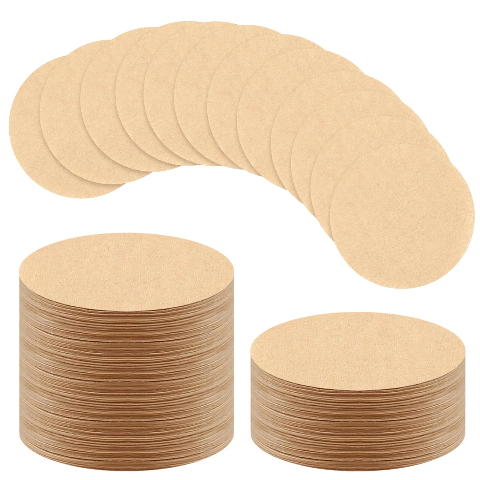 700 Pcs Unbleached Natural Paper, 6.4cm Coffee Filters Round Replacement Compatible with Aerobie Aeropress Coffee and Espresso Makers