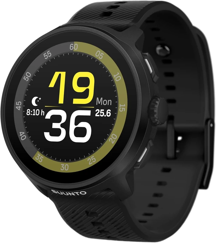 SUUNTO RUN GPS Running Watch, 1.32" AMOLED Touch Screen, Lightweight, Multisport, Activity Tracker, Accurate GPS, Heart Rate/Sleep Tracking, Running, 12-Day Battery Life, 4GB Offline Music Storage