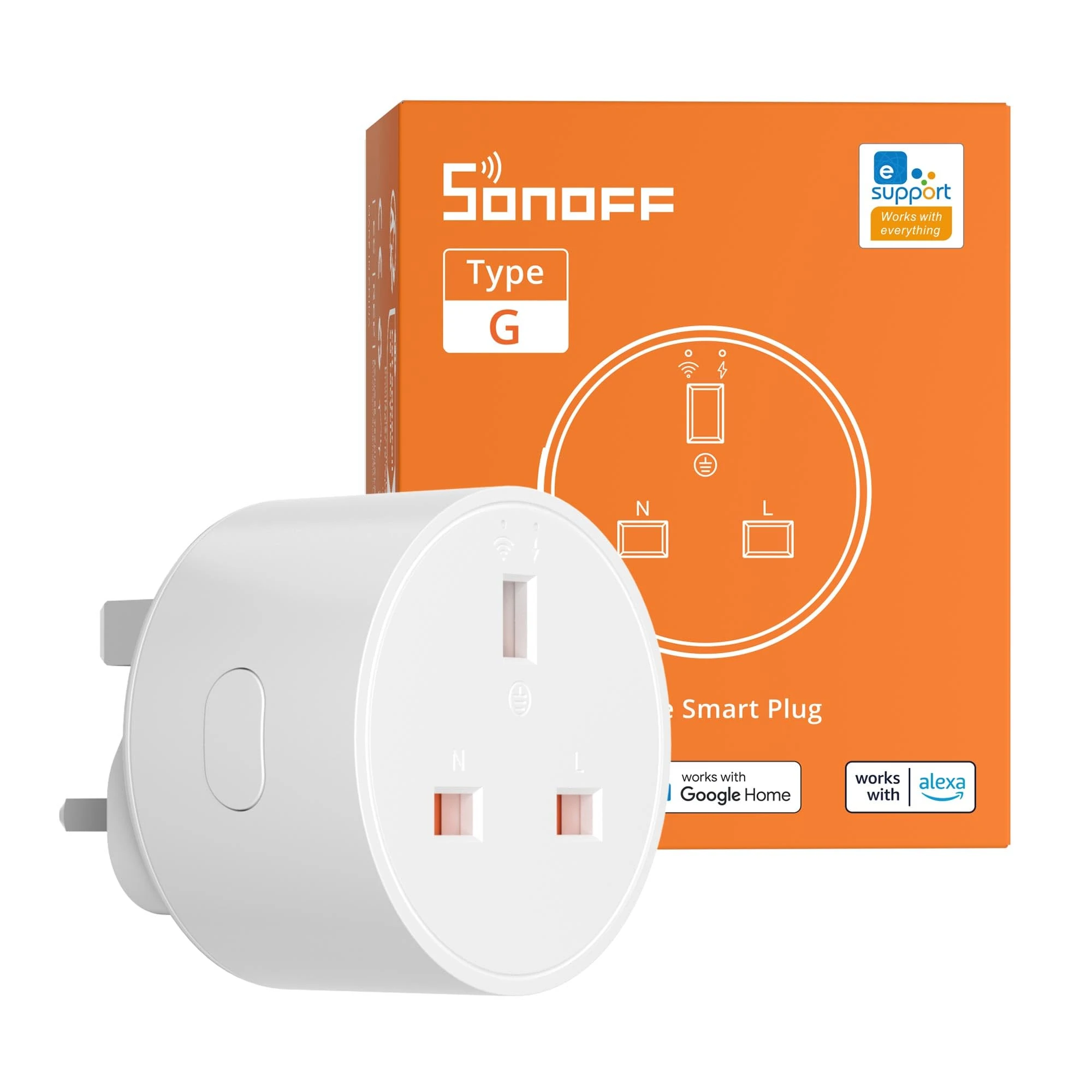 SONOFF S60ZBTPG Zigbee Smart Plug (Requires Zigbee Gateway) – Remote Control, Energy Monitoring, Timer Schedules, Overload Protection, Zigbee Repeater, Compatible with eWeLink App