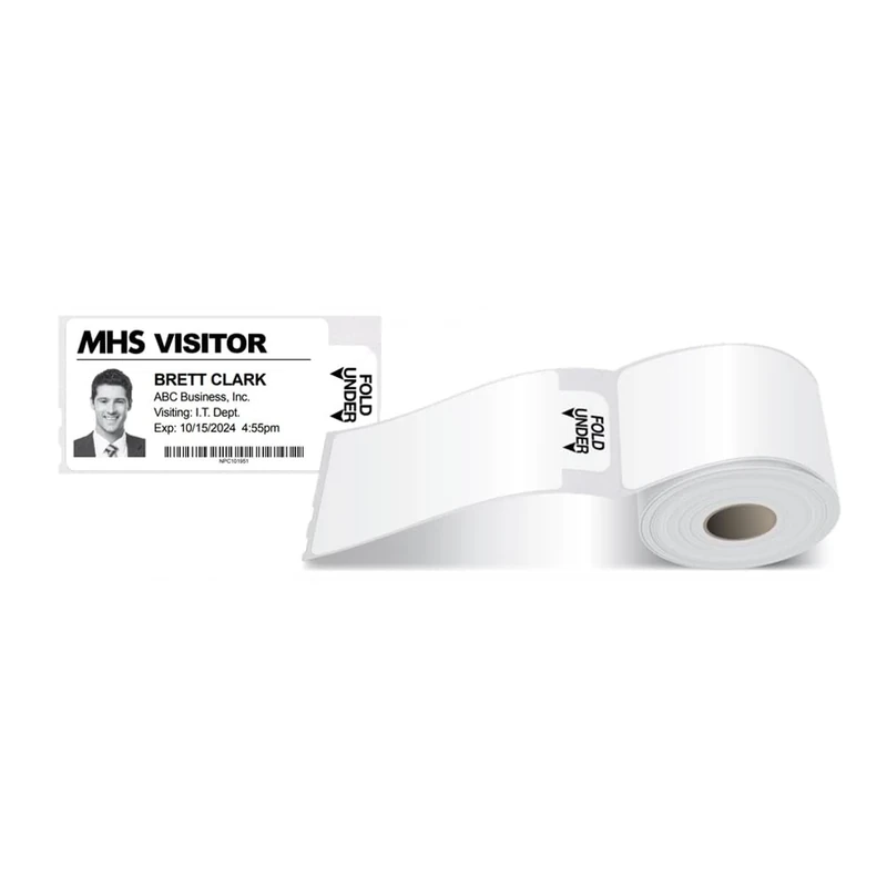 Avery Roll of Self-Adhesive Visitor Badges with Expiring Tabs – 250 Badges on roll. Thermal Printer compatiable.