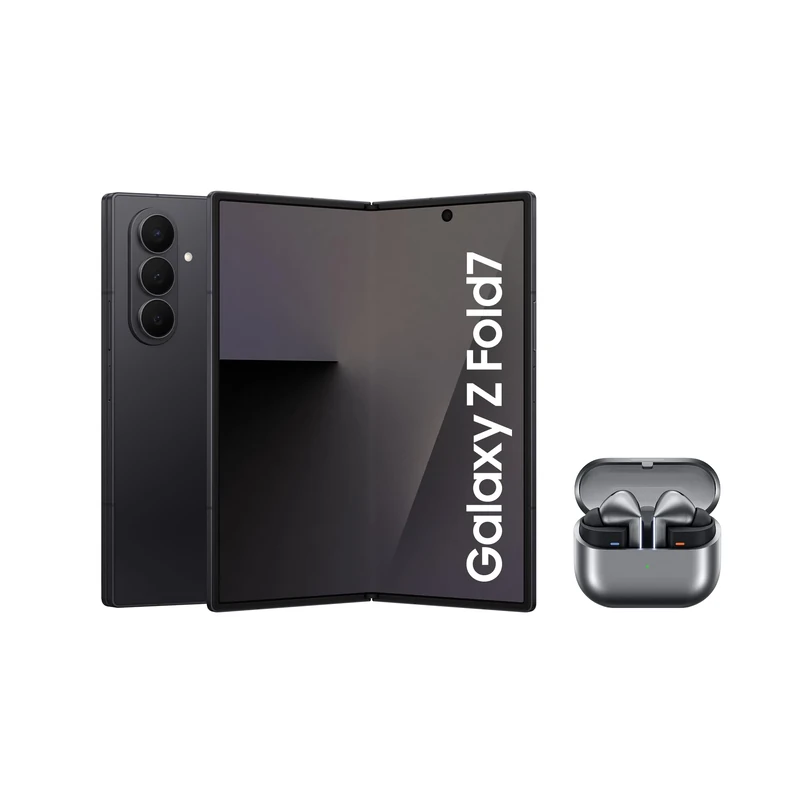 Samsung Galaxy Z Fold7 with Buds3 Pro,Thin and Light Foldable Design,Large Screen,200MP Camera,256GB Storage,12GB Memory,4400 mAh Battery,Jetblack,3 Year Extended Warranty (UK Version)
