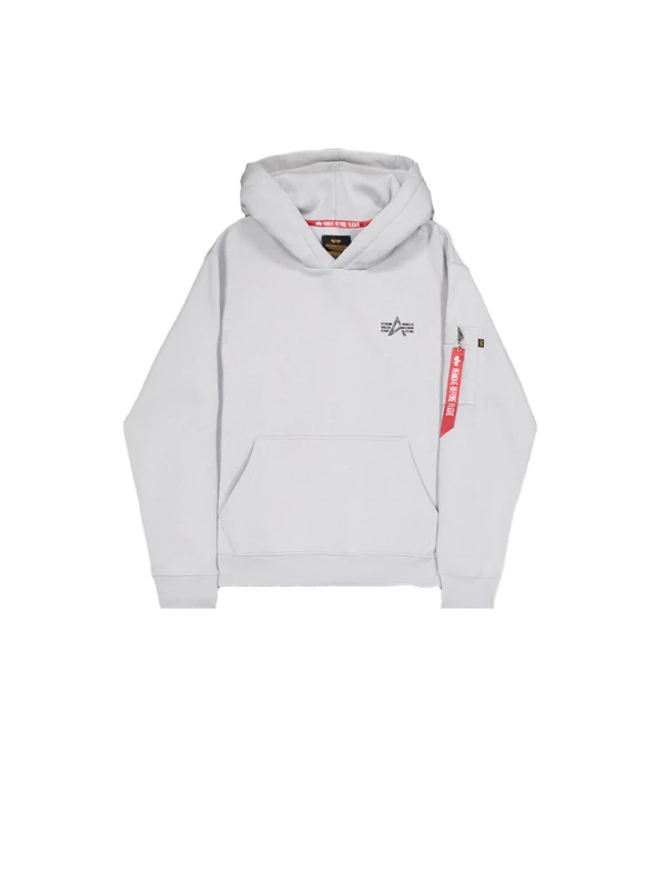 Alpha Industries Men's Signature BP Hoodie, Pastel Grey, S