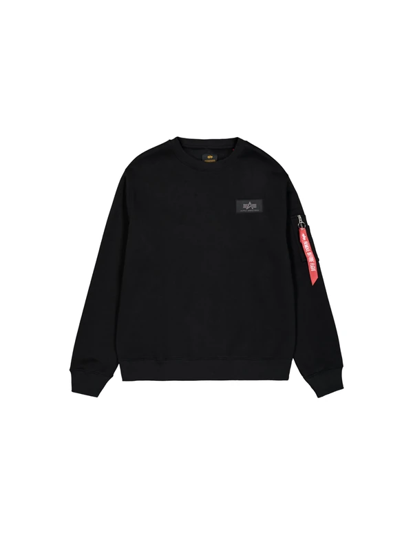 Alpha Industries Men's Back Print Sweatshirt, Black, L