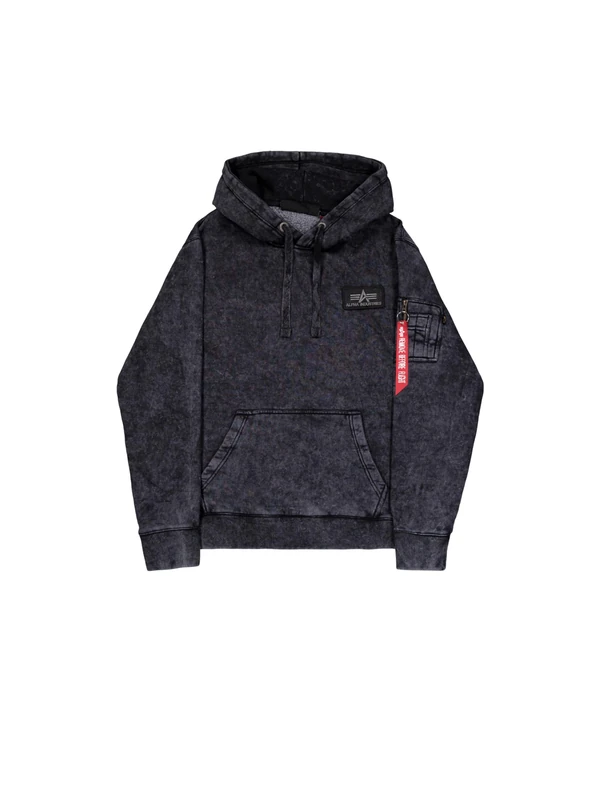 Alpha Industries Men's Back Print Vintage Hoodie, Black, XS