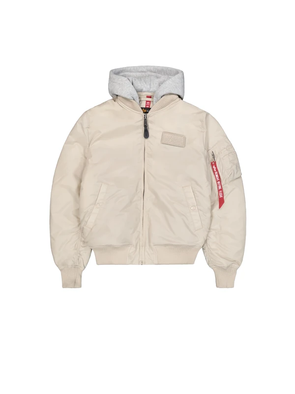 Alpha Industries Men's MA-1 TT Two Tone Hood Bomber Jacket, Organic Beige, M