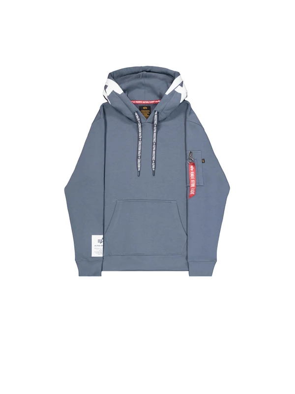 Alpha Industries Men's Alpha Hoodie Hooded Sweatshirt, Denim Blue, M