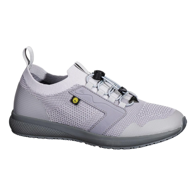 Portwest FT22 Occupational Trainer O1 ESD Flyknit Metal Free Toggle Slip Resistant EVA Rubber Machine Washable Anti Static Lightweight Footwear, Grey 40