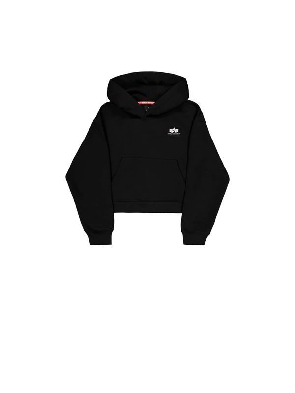 Alpha Industries Women's Basic SL Hoodie, Black, M - Image 1