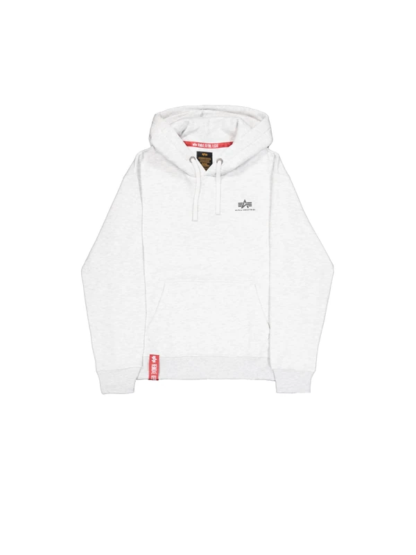 Alpha Industries Men's Basic Small Logo Hoodie, Pastel Grey Melange, M