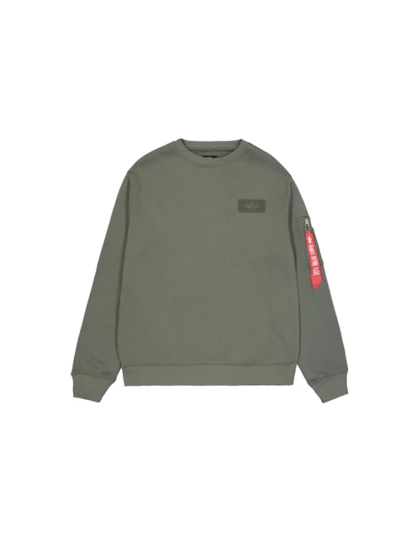 Alpha Industries Men's Back Print Sweatshirt, Dark Olive, S
