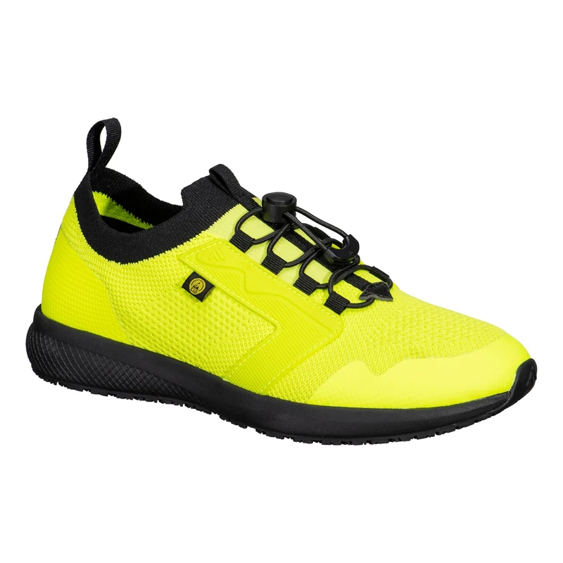 Portwest FT22 Occupational Trainer O1 ESD Flyknit Metal Free Toggle Slip Resistant EVA Rubber Machine Washable Anti Static Lightweight Footwear, Yellow 39