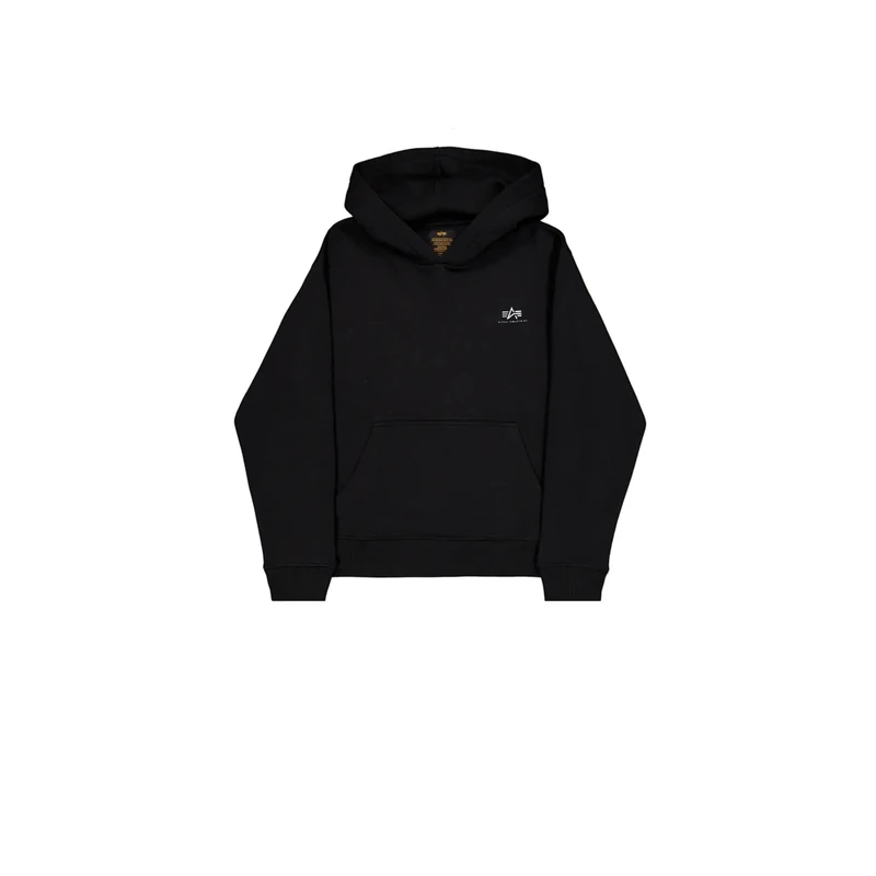 Alpha Industries Men's Basic TPU SL Hoodie, Black/Chrome, S - Image 1