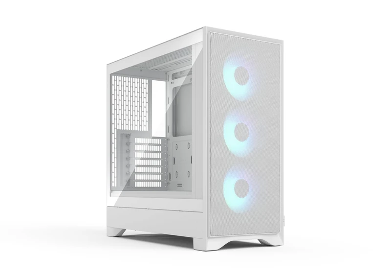 Fractal Design Pop 2 Air White RGB - Tempered Glass - Performance Airflow PC Gaming Case - Mesh Front Panel - Three 120 mm RGB Fans Included - Spacious Interior - ATX/mATX/ITX Motherboard Support
